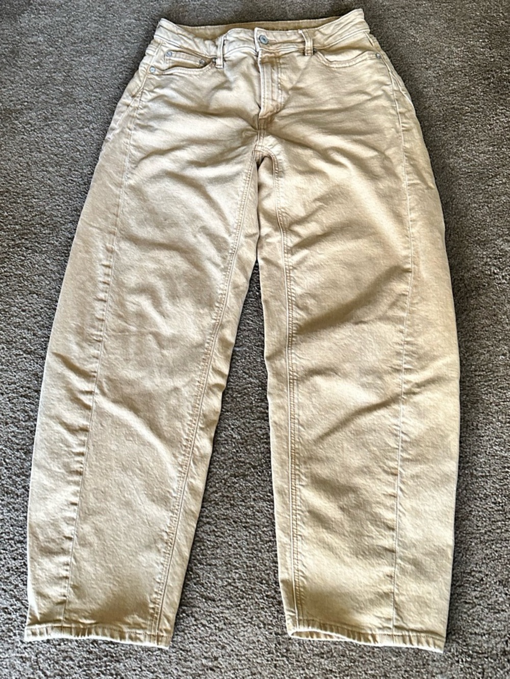 American Eagle Outfitters Tan Straight-Leg Pants